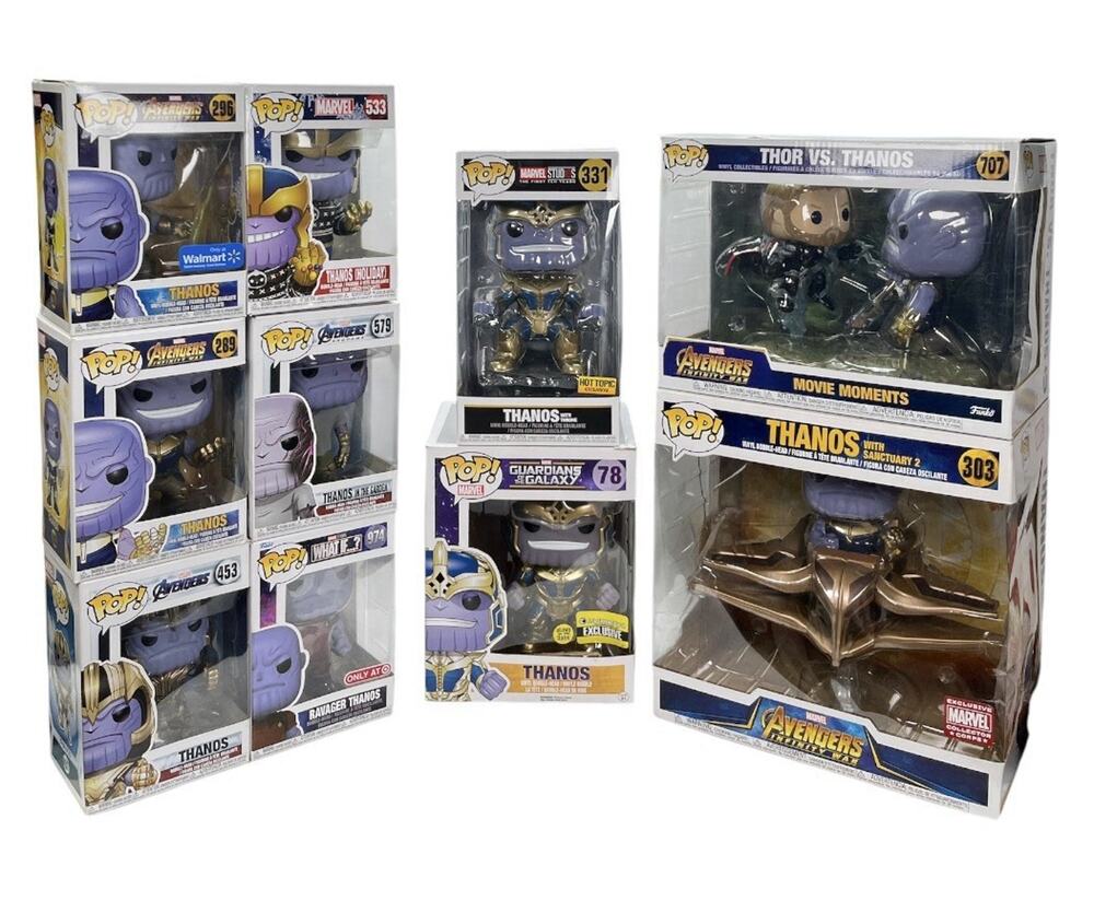 Funko Pop Thanos Collection Lot (10 Figures)Exclusives Marvel Avengers NIB
